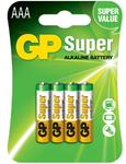 GP Batteries Blister da 4 pile Ministilo Super Alcaline tipo AAA