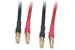 65829 LRP universal charging lead - 2 x 4mm gold plated connectors