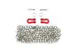 GPMZSP006S  GPM  SCALE ACCESSORIES: METAL TOWING RINGS W/CHAIN CRAWLERS -7PCS GPM ROADTECH SCALE ACCESSORIES SILVER