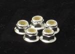 HS-69242  Hiro Seiko 4mm Alloy Flange Nylon Nut [Silver] ( 5 PCS)